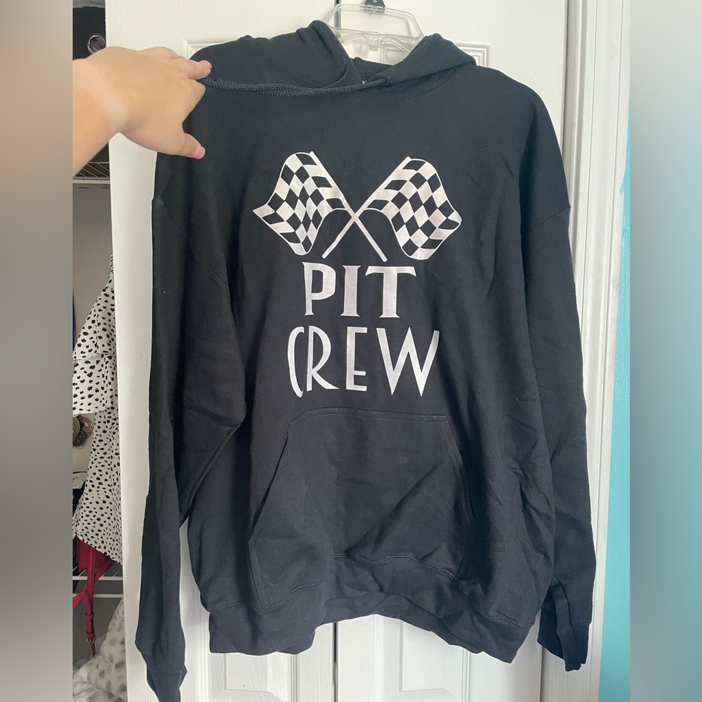 Pit Crew Black Sweatshirt XL unisex sizing racing
